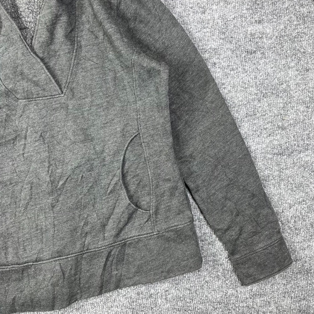 Tek Gear Hoodie Womens Small Gray Cotton Fleece V Neck Running Trail Athleisure - Picture 6 of 14